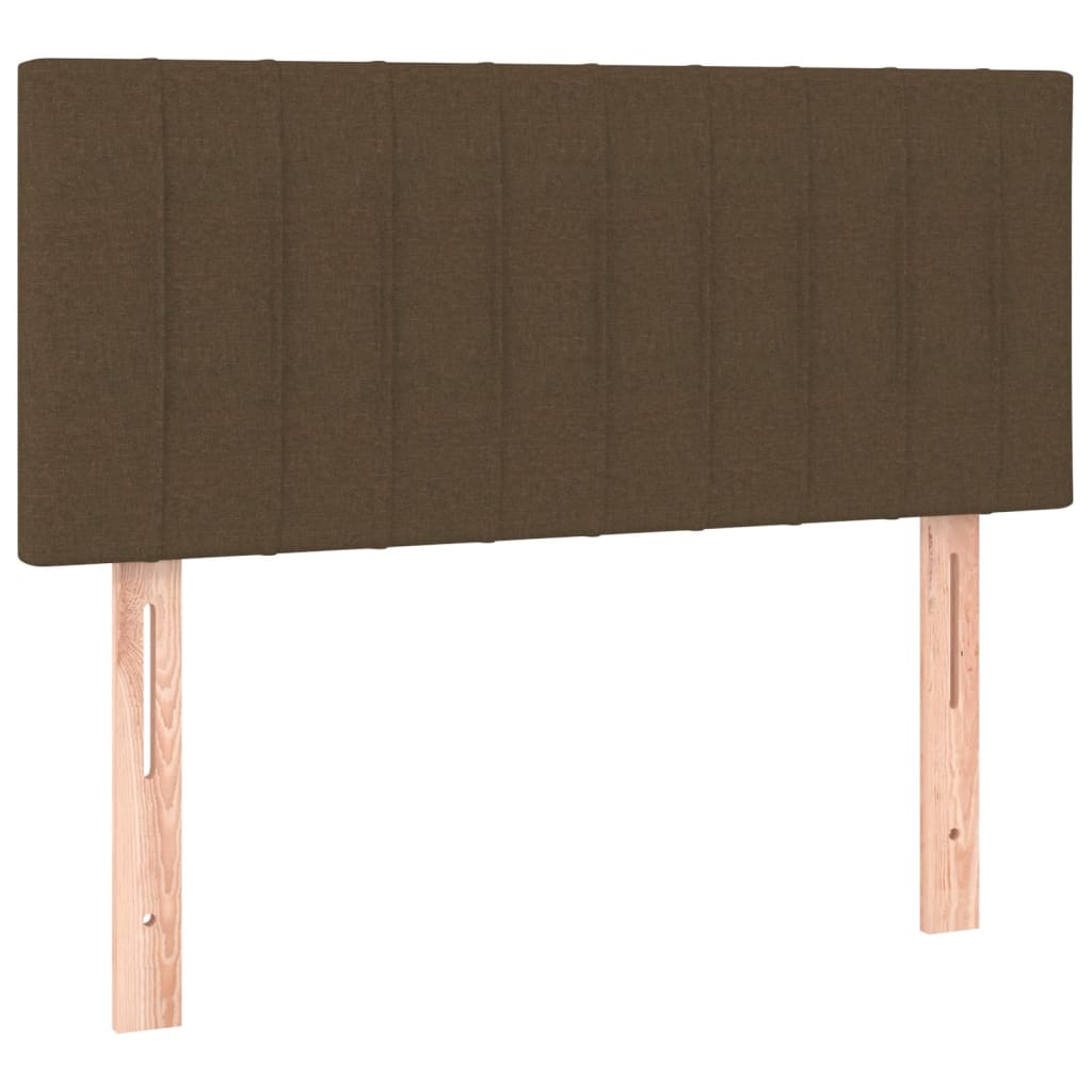 barna szövet rugós és LED-es ágy matraccal 120x190 cm
