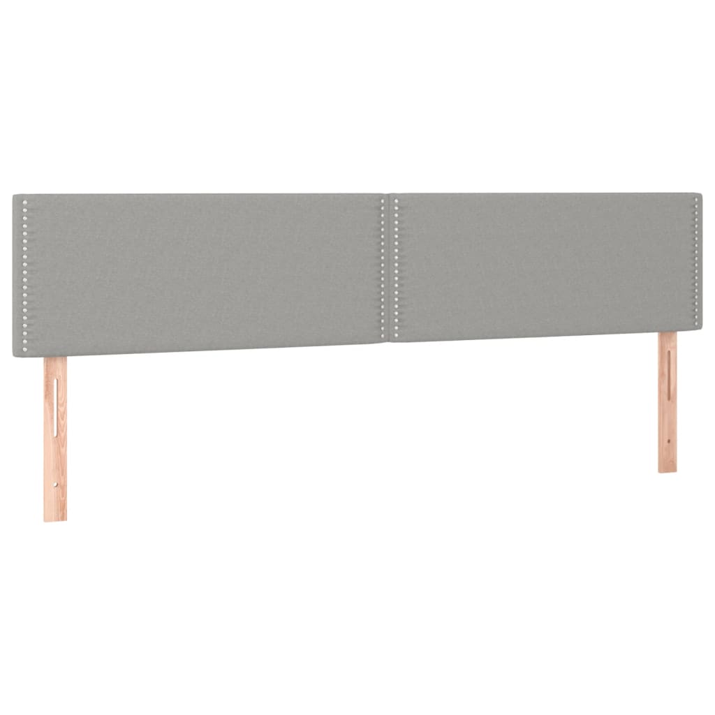 világosszürke szövet rugós és LED-es ágy matraccal 120x190 cm