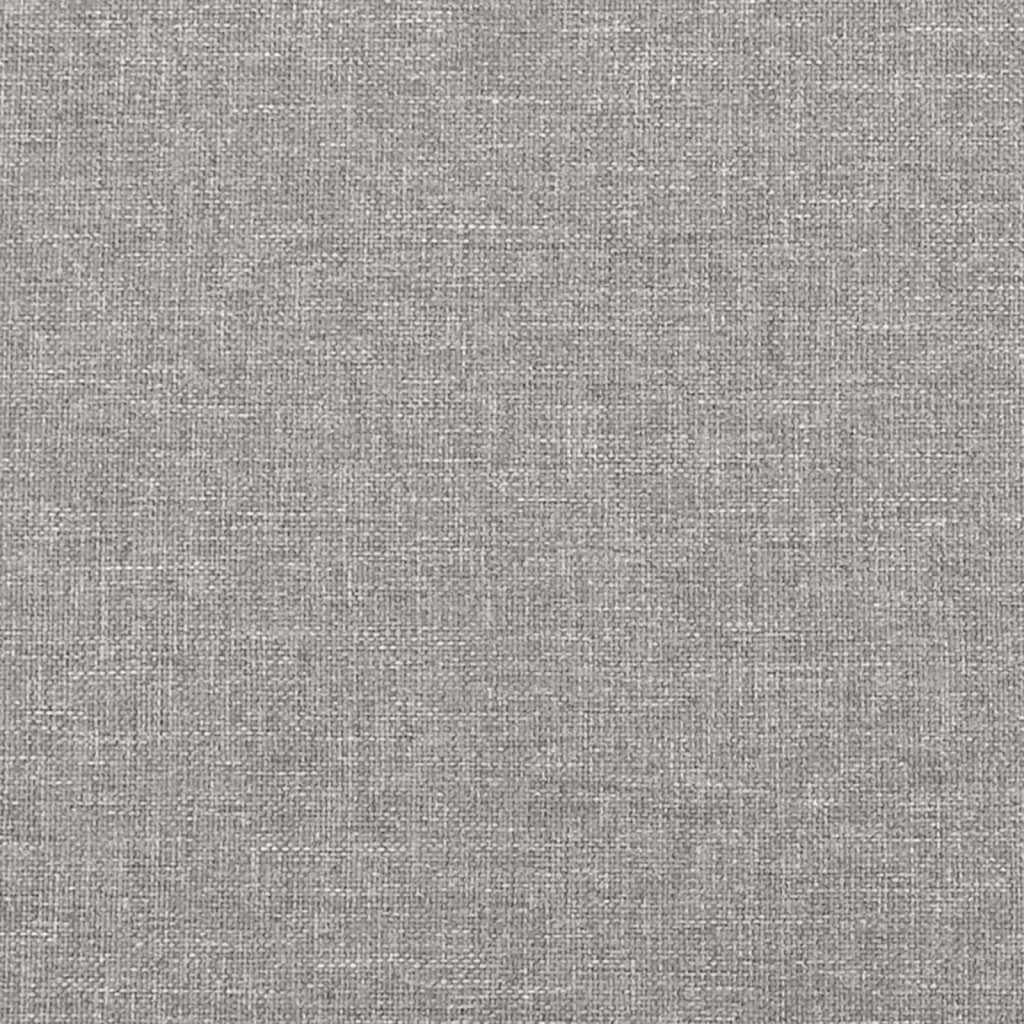világosszürke szövet rugós és LED-es ágy matraccal 120x190 cm
