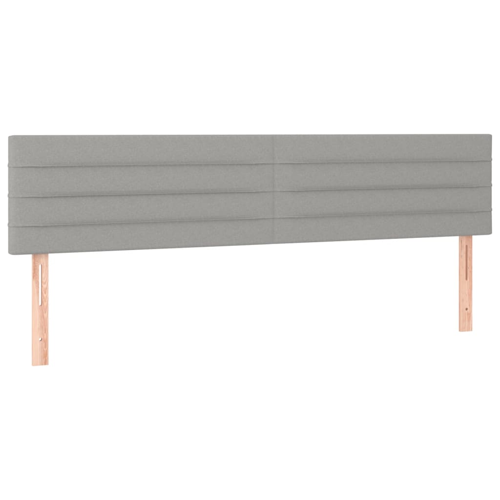 világosszürke szövet rugós és LED-es ágy matraccal 120x190 cm