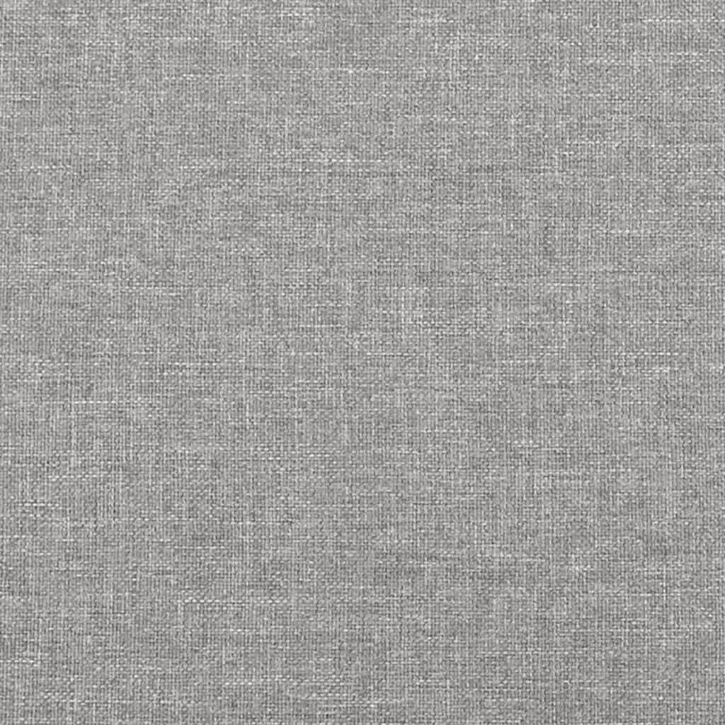világosszürke szövet rugós és LED-es ágy matraccal 120x190 cm