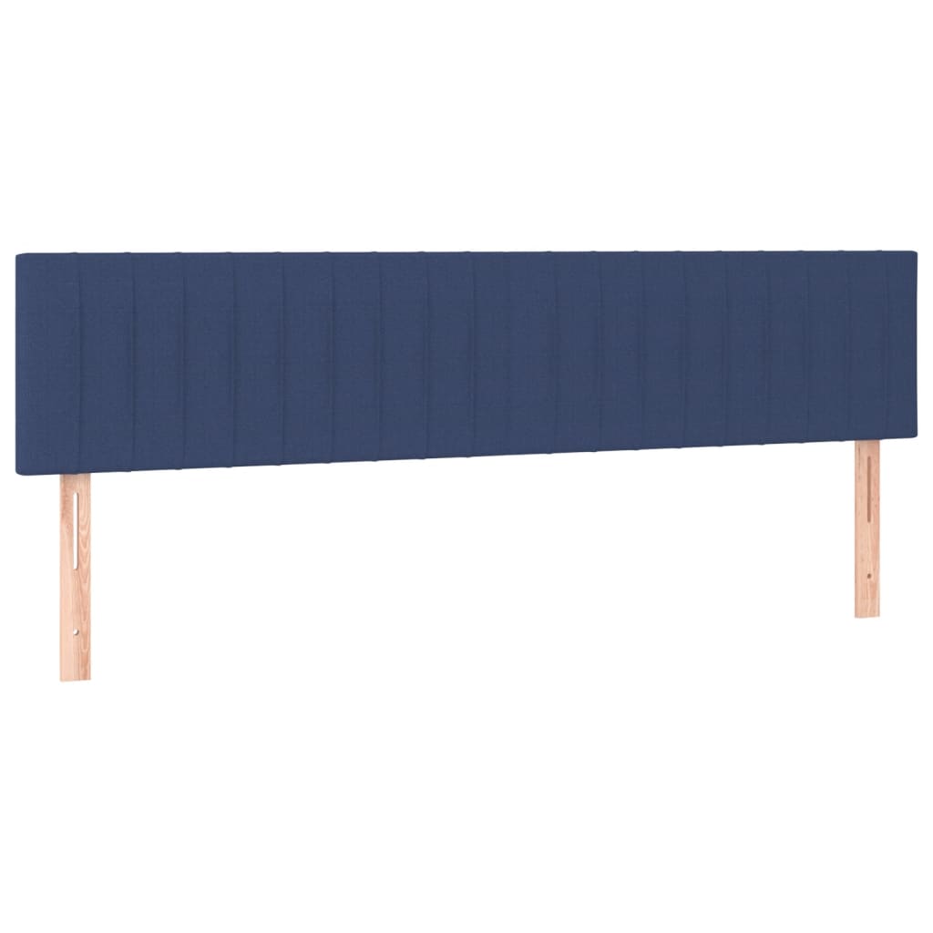 kék szövet rugós és LED-es ágy matraccal 120x190 cm