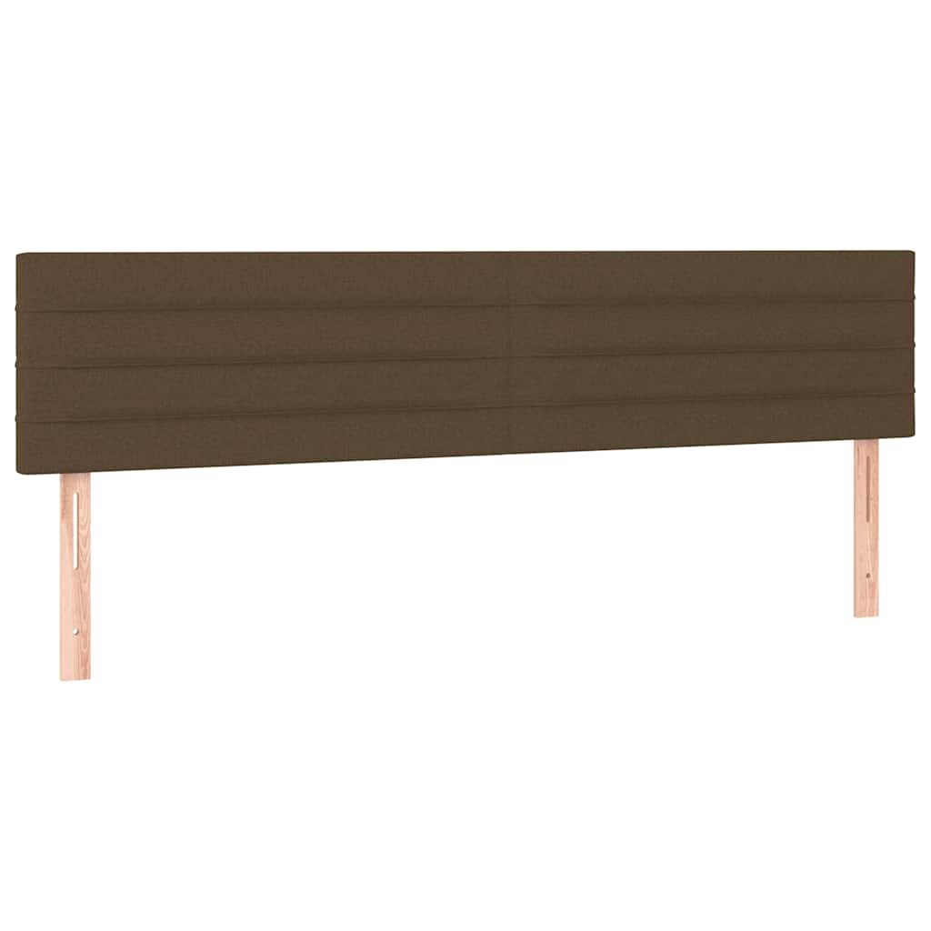 barna szövet rugós és LED-es ágy matraccal 120x190 cm