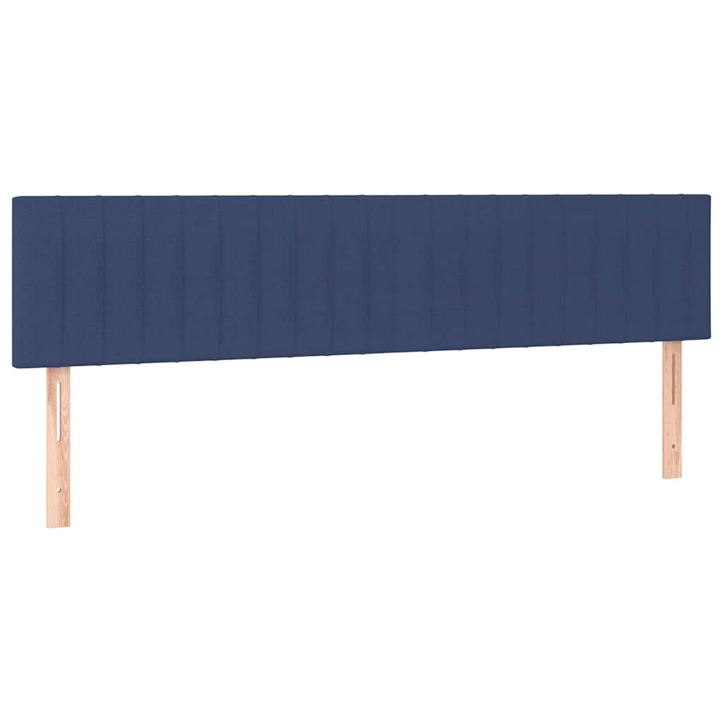 kék szövet rugós és LED-es ágy matraccal 120x190 cm