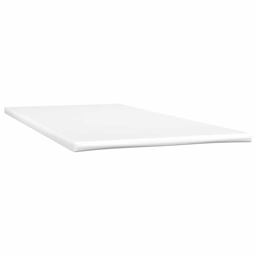 világosszürke szövet rugós és LED-es ágy matraccal 120x190 cm