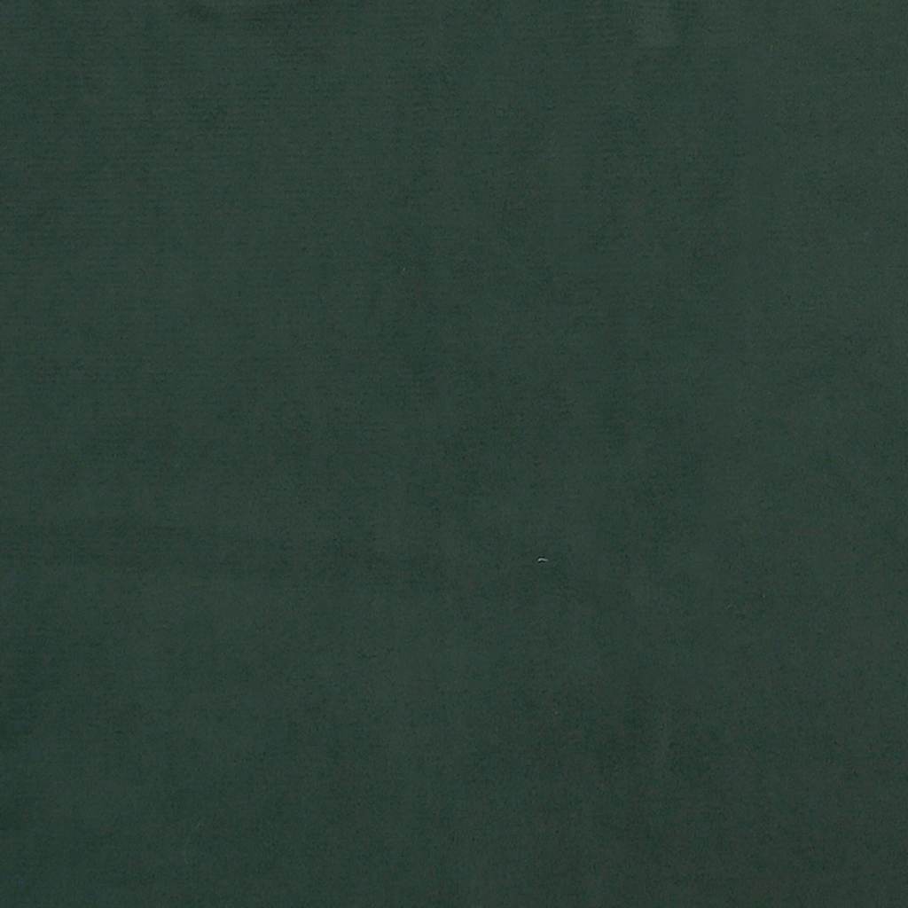 sötétzöld bársony rugós és LED-es ágy matraccal 120x190 cm