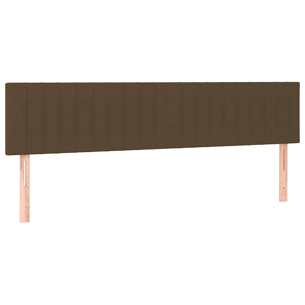 sötétbarna szövet rugós ágy matraccal 120 x 190 cm