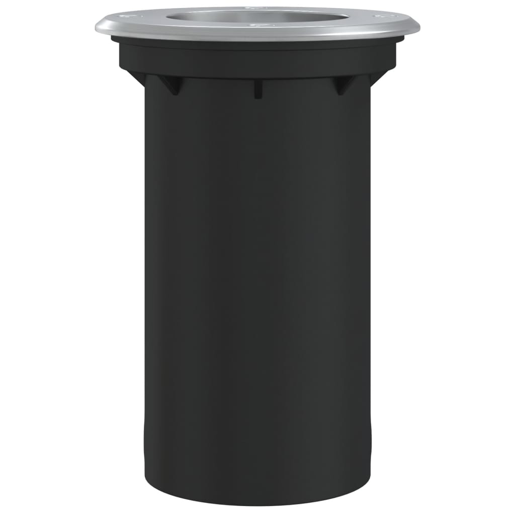 fekete kerek öntött alumínium kültéri talajlámpa 10,5 x 10,5 cm