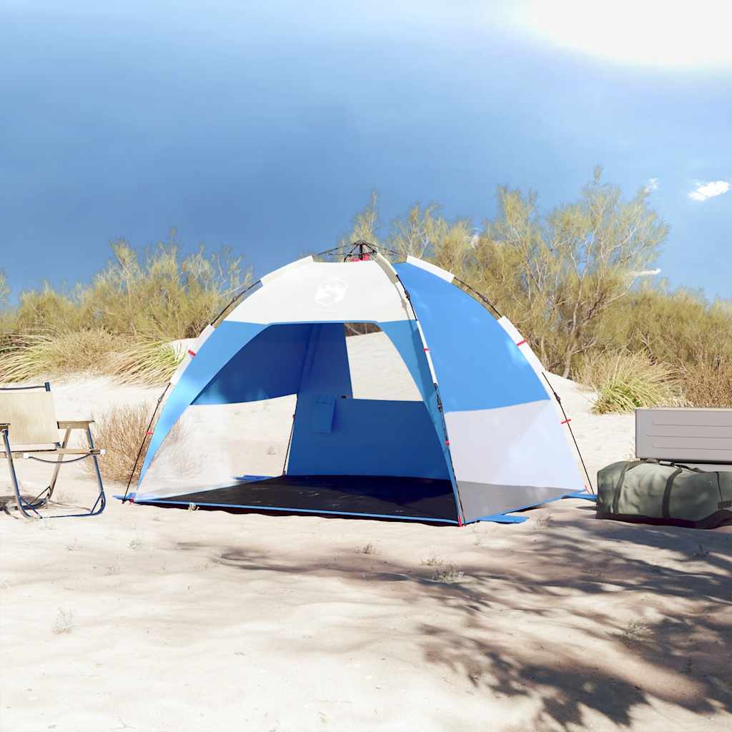 2 személyes azúrkék vízálló gyorskioldó strandsátor