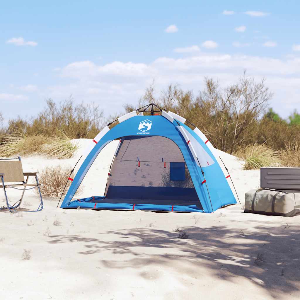 2 személyes azúrkék vízálló gyorskioldó strandsátor