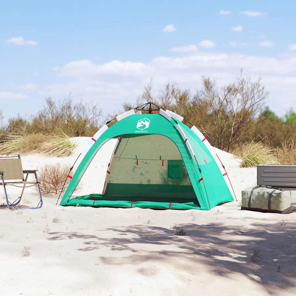 2 személyes zöld vízálló gyorskioldó strandsátor