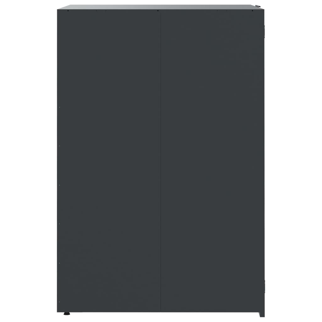 antracit acél kerekes tároló 5 szemeteskukához 345x79x117 cm