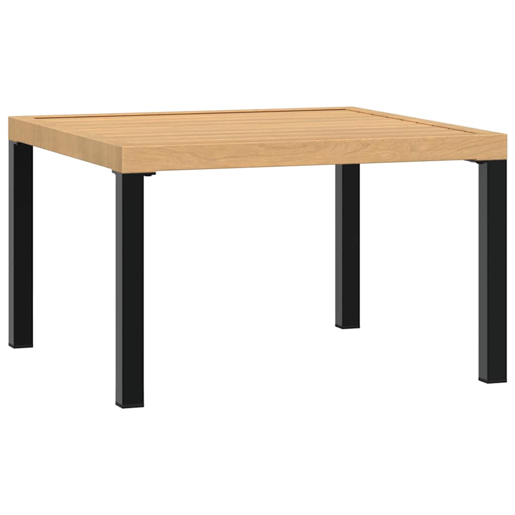 fekete alumínium kerti dohányzóasztal 65 x 65 x 40 cm