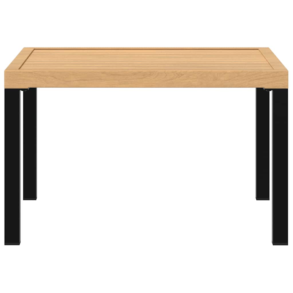 fekete alumínium kerti dohányzóasztal 65 x 65 x 40 cm
