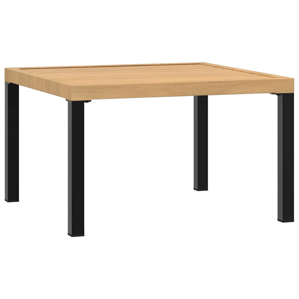 fekete alumínium kerti dohányzóasztal 65 x 65 x 40 cm