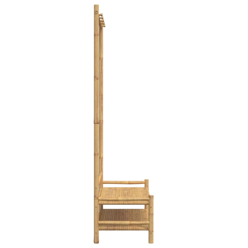 bambusz ruhaállvány polcokkal 103 x 40 x 183 cm