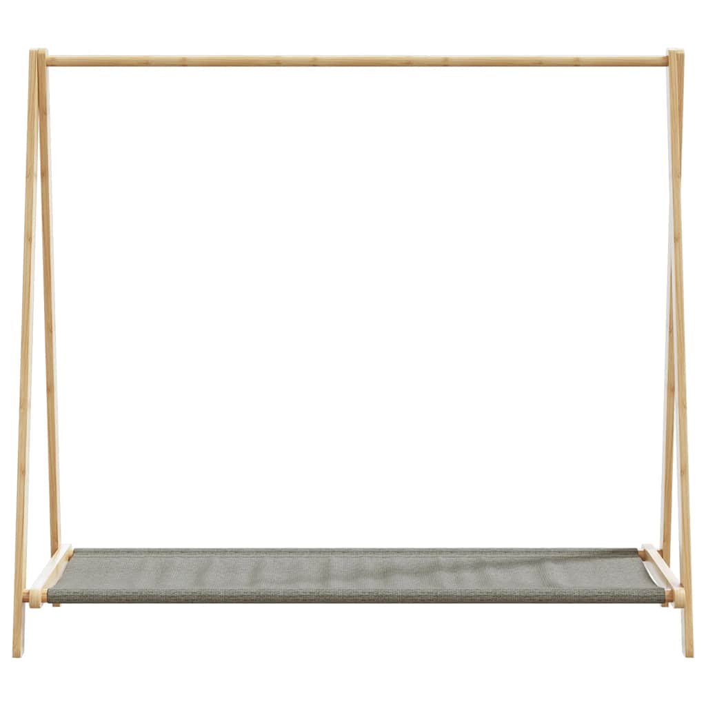 bambusz ruhaállvány polcokkal 106 x 34 x 102 cm