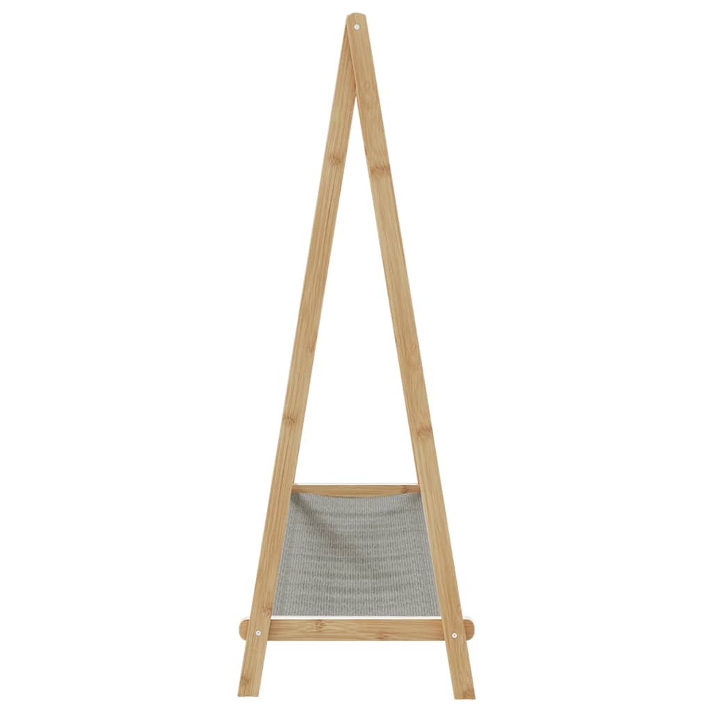 bambusz ruhaállvány polcokkal 106 x 34 x 102 cm