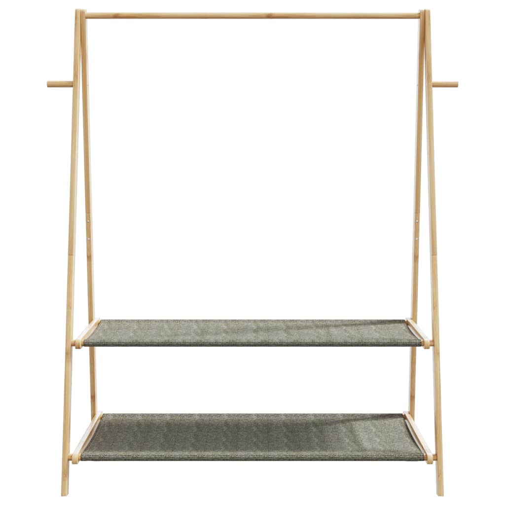 bambusz ruhaállvány polcokkal 132 x 45,5 x 150,5 cm