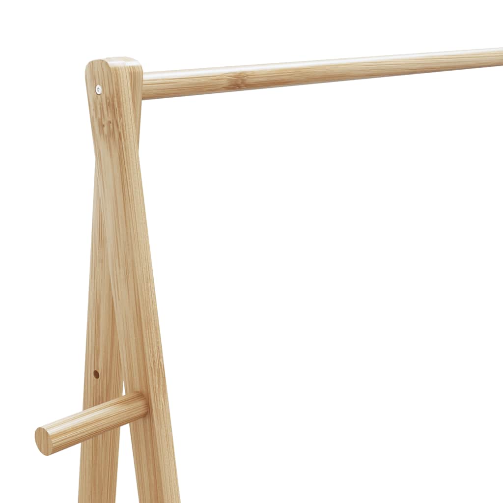 bambusz ruhaállvány polcokkal 132 x 45,5 x 150,5 cm
