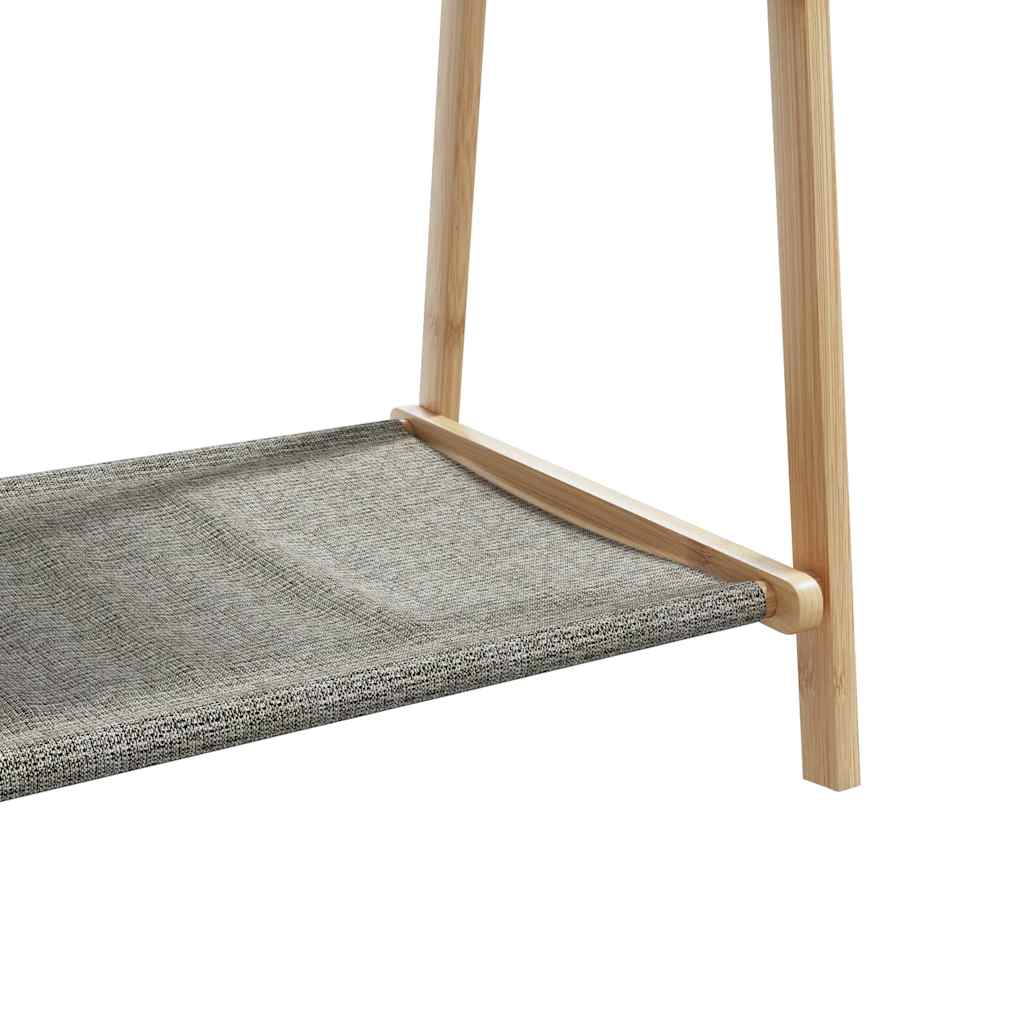 bambusz ruhaállvány polcokkal 132 x 45,5 x 150,5 cm