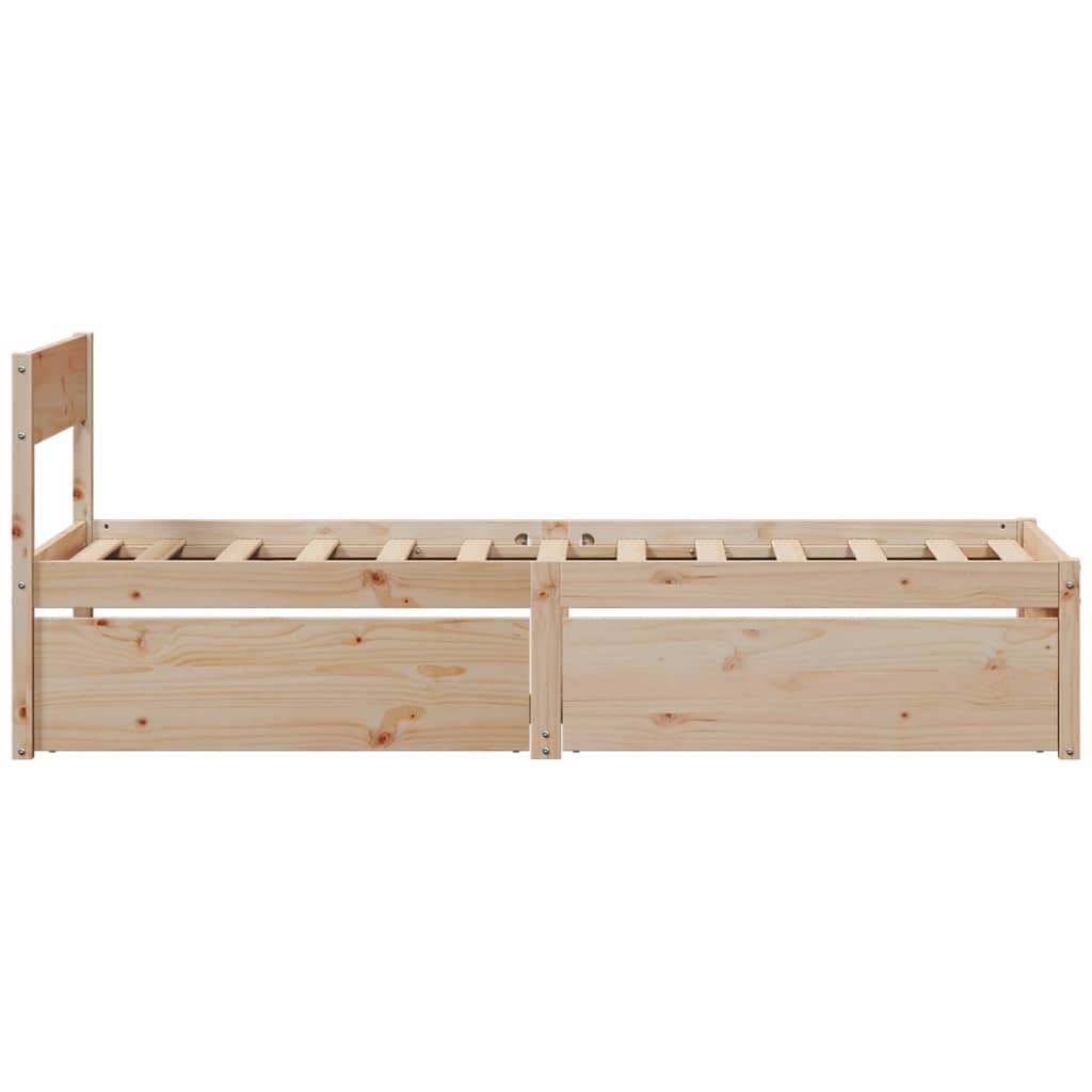 tömör fenyőfa ágy matrac nélkül 90 x 200 cm