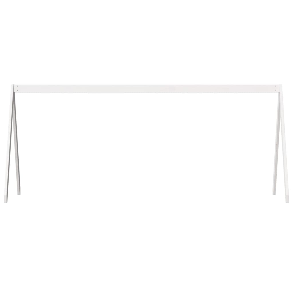 fehér tömör fenyőfa gyerekágytető 209 x 95,5 x 88 cm