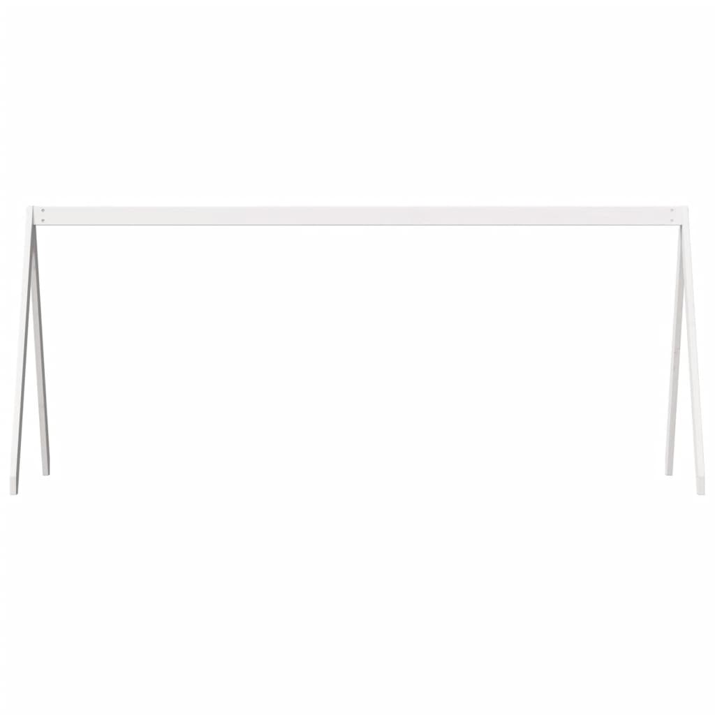 fehér tömör fenyőfa gyerekágytető 199 x 95,5 x 88 cm