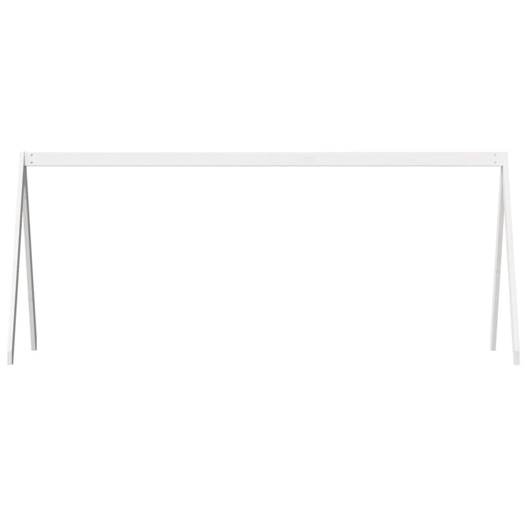 fehér tömör fenyőfa gyerekágytető 199 x 80,5 x 88 cm