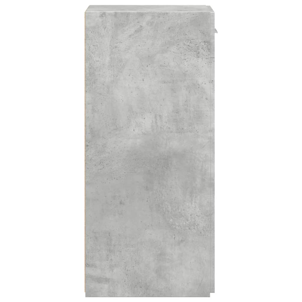 betonszürke szerelt fa tálalószekrény 30 x 42,5 x 93 cm