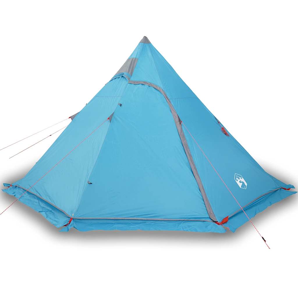 5 személyes kék vízálló tipi kempingsátor