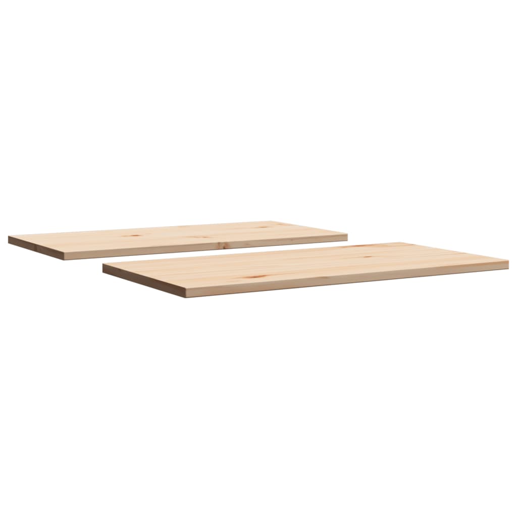2 db tömör fenyőfa téglalap alakú asztallap 70 x 35 x 1,7 cm