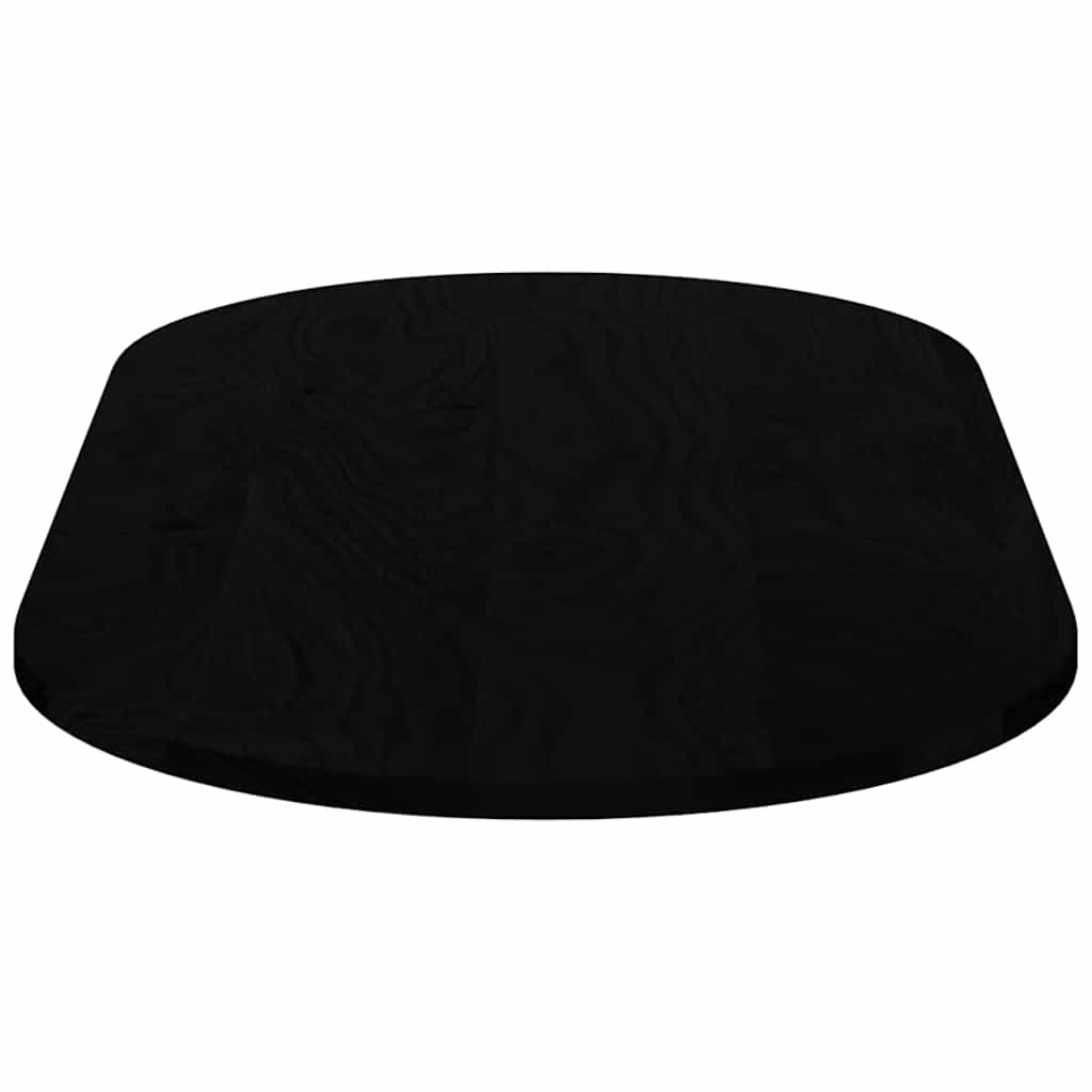 sötétbarna tömör akácfa ovális alakú asztallap 120 x 60 x 2 cm