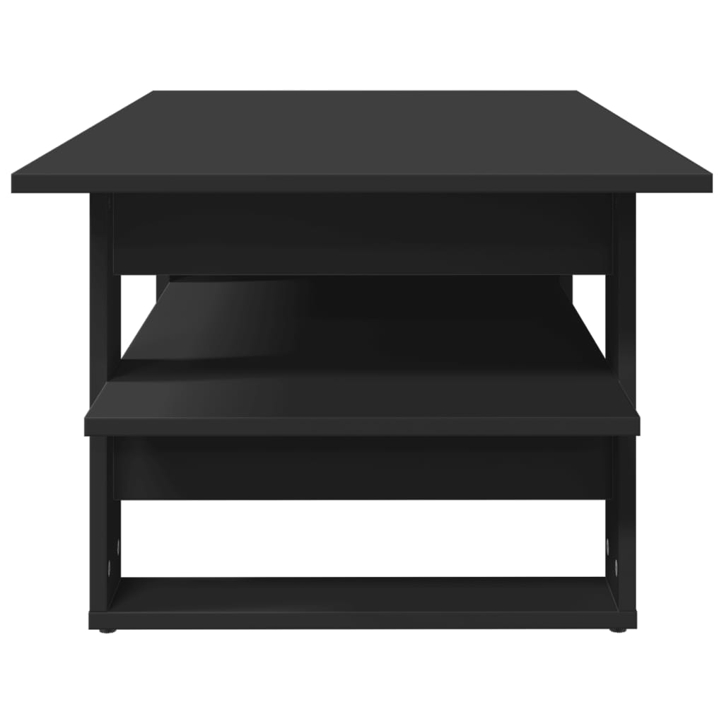 fekete szerelt fa dohányzóasztal 102 x 55 x 42 cm