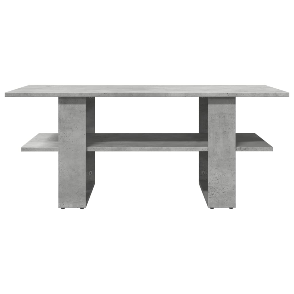 betonszürke szerelt fa dohányzóasztal 102 x 55 x 42 cm