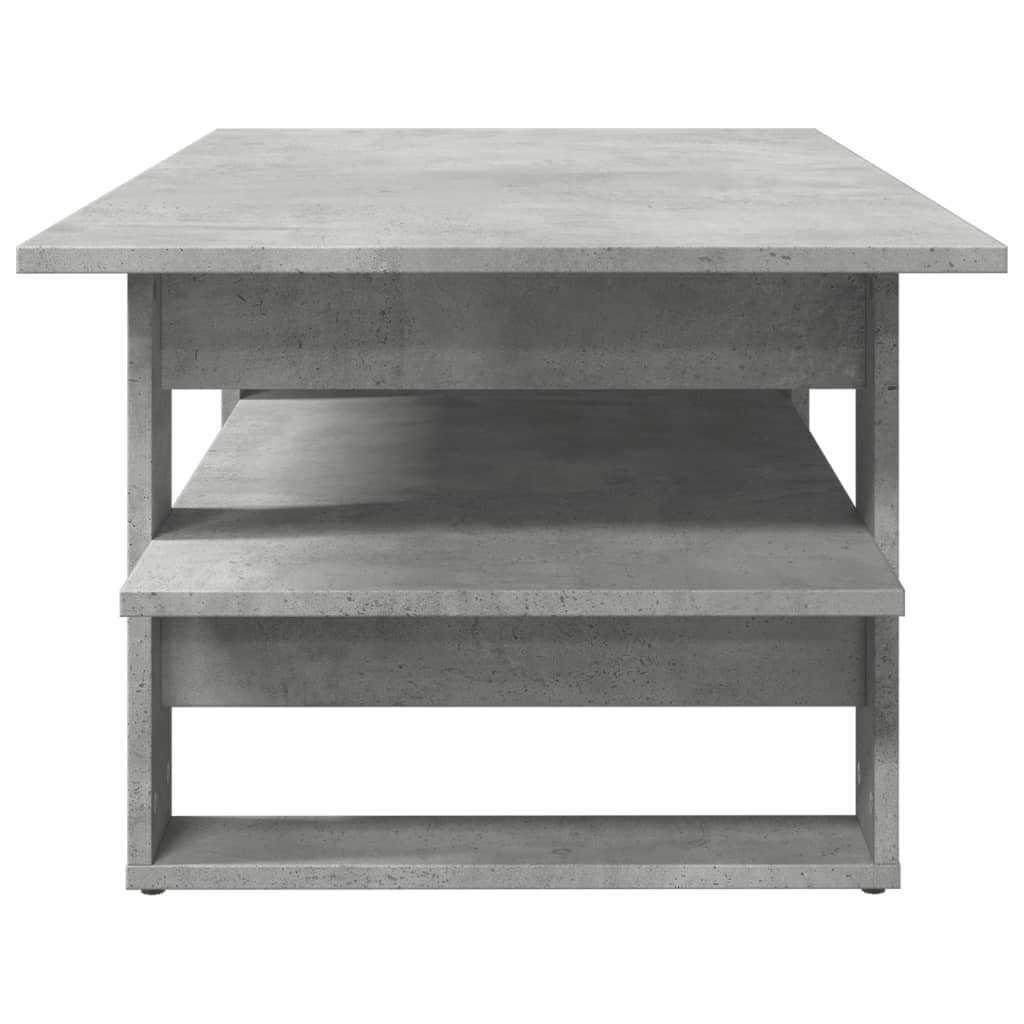 betonszürke szerelt fa dohányzóasztal 102 x 55 x 42 cm
