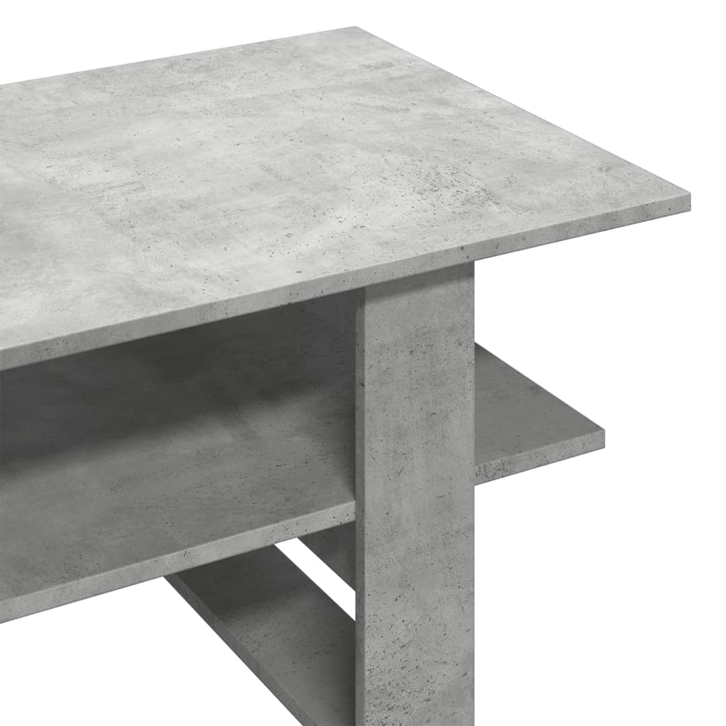 betonszürke szerelt fa dohányzóasztal 102 x 55 x 42 cm
