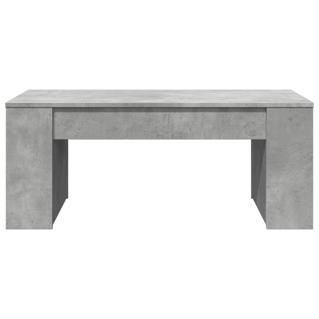 betonszürke szerelt fa dohányzóasztal 102 x 55 x 42 cm