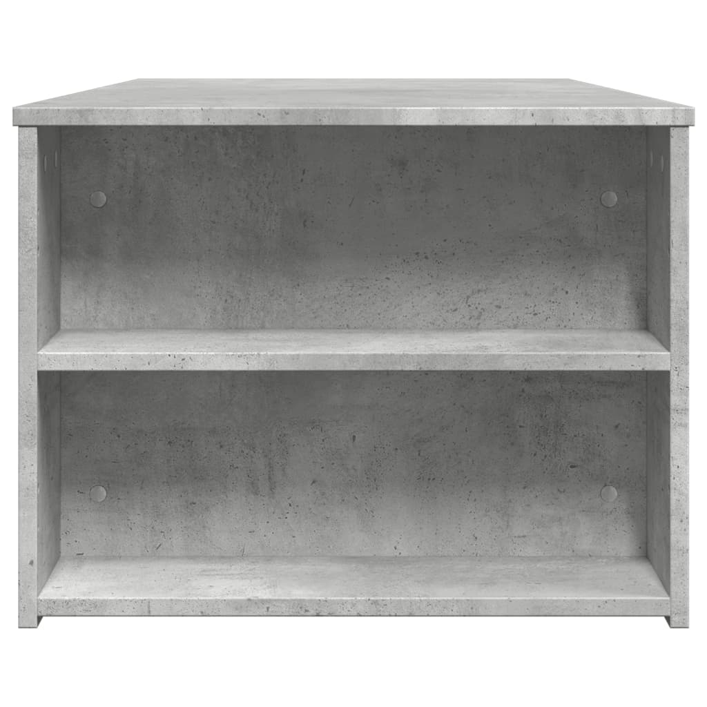 betonszürke szerelt fa dohányzóasztal 102 x 55 x 42 cm