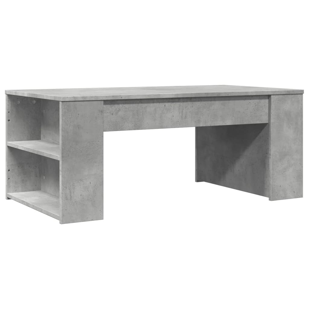 betonszürke szerelt fa dohányzóasztal 102 x 55 x 42 cm