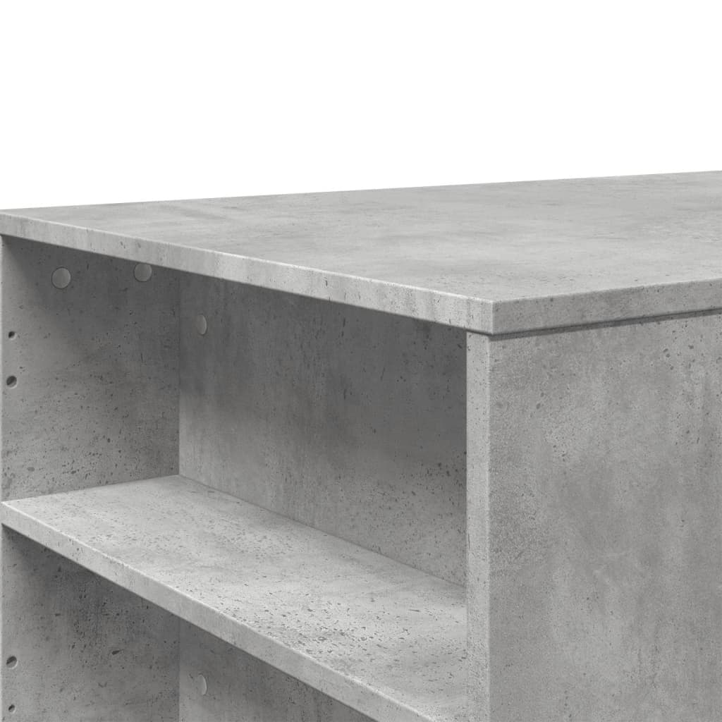 betonszürke szerelt fa dohányzóasztal 102 x 55 x 42 cm