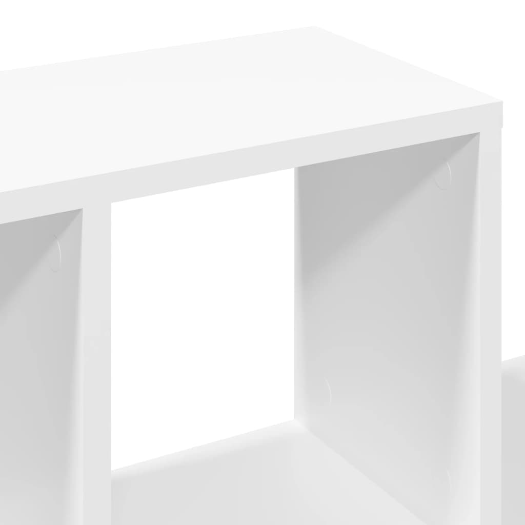 fehér szerelt fa fali polc 100 x 20 x 53 cm
