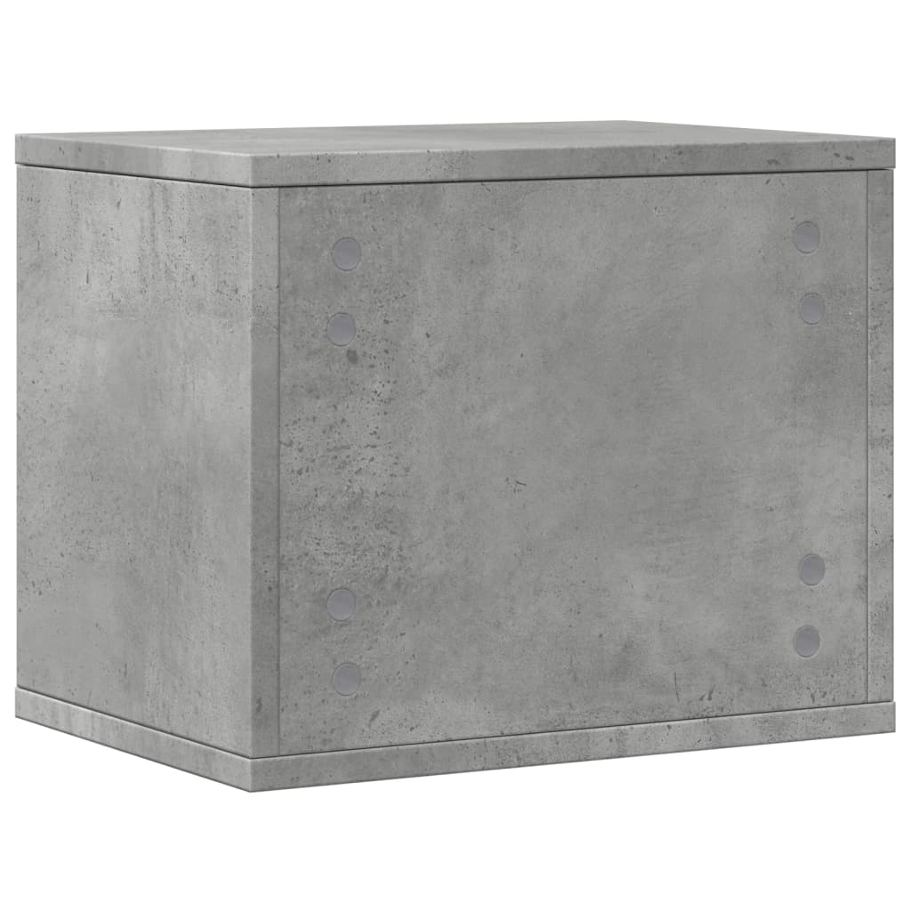 betonszürke szerelt fa asztali szervező 36 x 26 x 29,5 cm