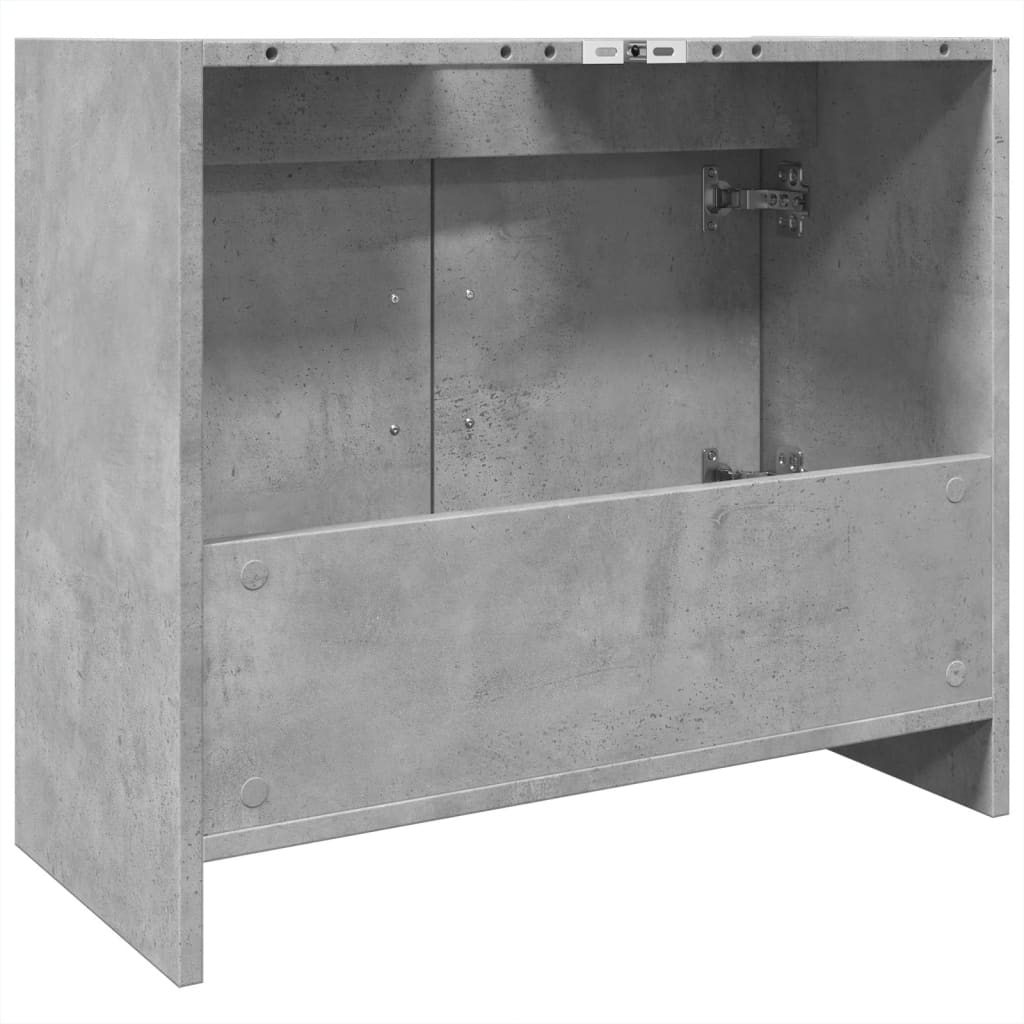 betonszürke szerelt fa mosdószekrény 63 x 29 x 55 cm