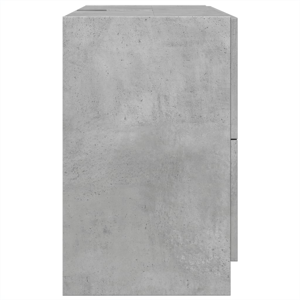 betonszürke szerelt fa mosdószekrény 78 x 37 x 59 cm