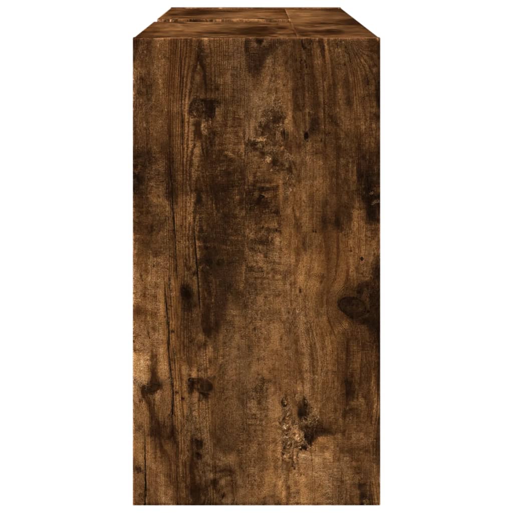 füstös tölgy színű szerelt fa mosdószekrény 90 x 29 x 55 cm