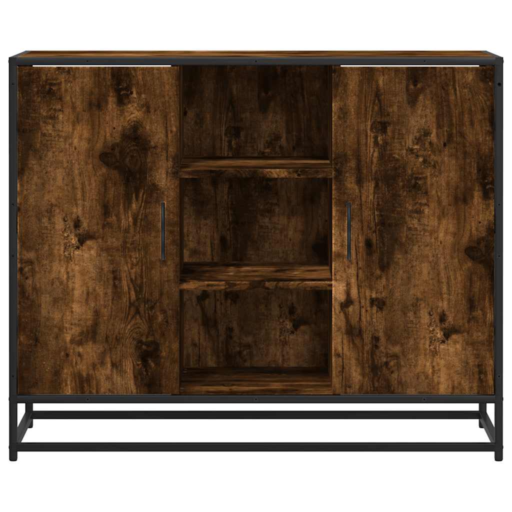 sonoma tölgy színű szerelt fa tálalószekrény 92 x 35 x 76 cm