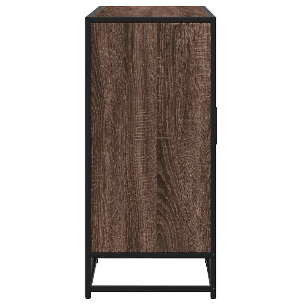 barna tölgy színű szerelt fa tálalószekrény 92 x 35 x 76 cm