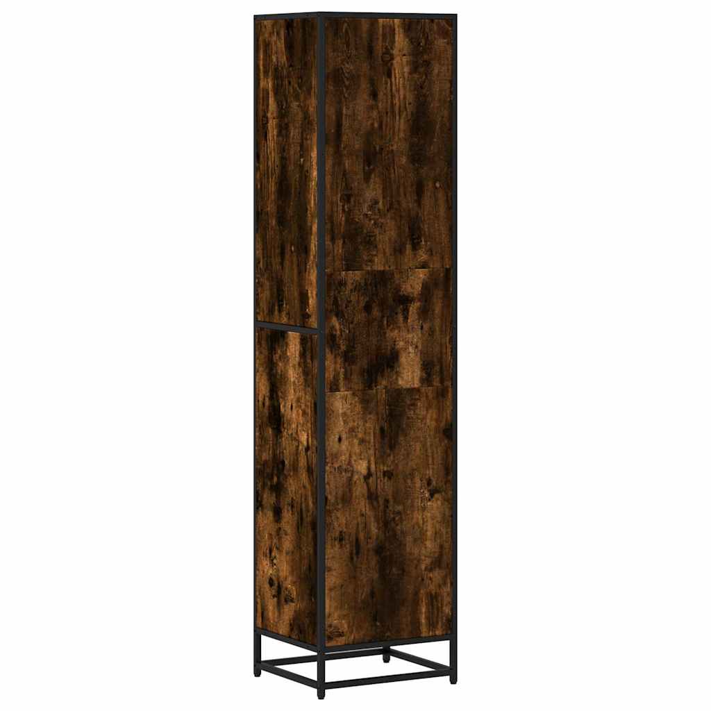 füstös tölgy színű szerelt fa könyvszekrény 40x35x170,5 cm