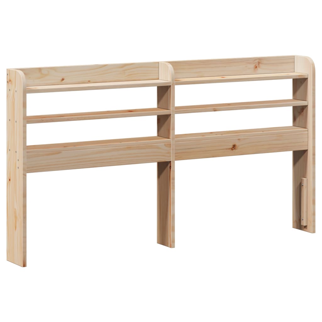 tömör fenyőfa fejtámla polcokkal 160 cm
